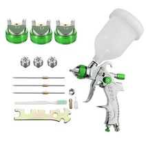 G2008 프로fessional HVLP 600ML 1.4/1.7/2.0mm 노즐 중력 공압 공기 페인트 Spay Gun For 자동차 Auto Rep, 02 Green