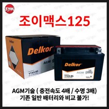 조이맥스125R 배터리 조이맥스 125 YTX-9 8Ah