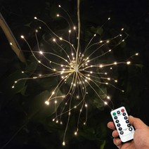 감성 캠핑전구 120LED 민들레 모양 아이방 수면등 겸 크리스마스 폭죽 무드등