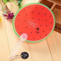PKFARM 과일원형부채 여름사은품 미니부채 디자인부채, 수박