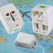 1+1 감전사고 예방 해외여행멀티어댑터, 멀티어댑터 1개