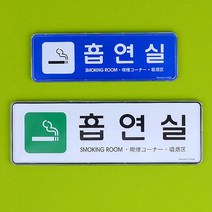 흡연실 국문 영문 일본어 중국어 안내판 문구 도어사인 인테리어 공유오피스 펫말, 소-파랑