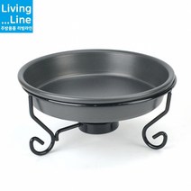 KT 알콜 워머 스탠드 피자 받침대 음식 데우기 고체연료 다이 미니 화로 불총 퐁듀 스탠드 화로 스탠드 피자팬 수육 보쌈 워머, ★2.받침대+높은팬/받침대1호(215)+높은팬7인치☆