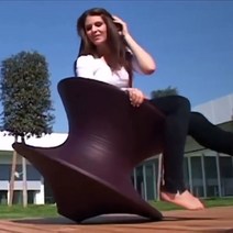 라운지 스핀체어 팽이의자 오뚜기 성인 회전 의자, 마카롱 블루