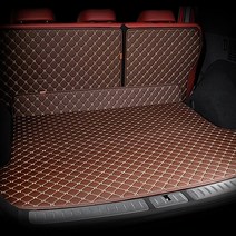 아이칸 제네시스 G70 트렁크매트 퀄팅 가죽 자동차 차박, G70_트렁크바닥매트 (브라운)