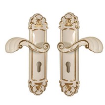 유럽식 방문 손잡이 터닝도어 반매립 수입도어, 아이보리 화이트3545MM통용형열쇠로, 1개