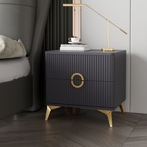 스마트 침대 협탁 사이드 테이블 서랍장 무선충전 스피커 침구장 원목 라이트 럭셔리 캐비닛 멀티 무선 충전 지문 잠금 소프트 케이스, 복장을 갖추다, 50x0x0cm, 기본 다크 그레이