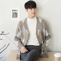 조군샵 조군샵 조군샵 소프트 아가일 가디건_JK3275