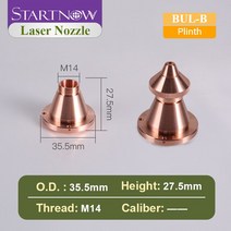 Lasermech-Startnow 총알 레이저 노즐 섬유 절단기 헤드 제트 Raytools 뚜껑 베이스 포함 이중 구경 0.8 1.8 3.5 4.0, [12] None, [05] BUL-B, 05 BULB_12 None