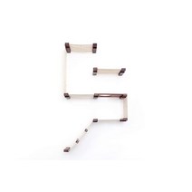 CatastrophiCreations 고양이 요새 세트 - 다층 해먹 및 등산 활동 센터 벽걸이 나무 선반 575368, English Chestnut Bamboo/Natura