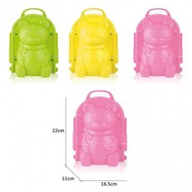 KC인증-곰돌이 눈틀/스노우 메이커 눈오리 눈집게 눈사람 만들기 눈뭉치 제조, 노랑색