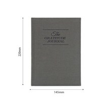 감사 일기 수첩 자기 훈련 펀칭 일정 계획 문구에 적합한 수동 학생 사무실, 210 x136MM, grey