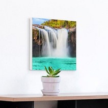 아트박스/꾸밈 bh944-캔버스액자30x30_신비로운폭포풍경