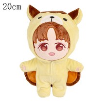 KPOP 스타 조합 엑소 인형 귀여운 동물 봉제 장난감 카와이 공룡 펭귄 곰 호랑이 양 토끼 늑대 고양이 품질 선물, 15-20cm, 02 BAEKHYUN B