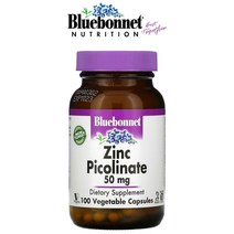 블루보넷 징크 피콜리네이트 Zinc picolinate 50mg 베지 캡슐 100정