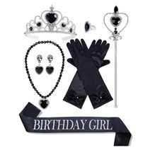 생활일번지 공주놀이 어깨띠 한세트 생일파티 왕관, 블랙