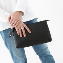 네쥬 남자 여자 수제 가죽 손 가방 지갑 파우치 클러치백