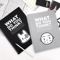 뭉크 40P 트윈링 파일, 블랙, 블랙