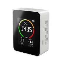 Tuya-스마트 대기질 모니터 감지기 6In1 WiFi CO2 PM2.5 TVOC CH2O 온도 습도 모바일 폰 앱 리모컨, 01 Type B White