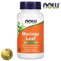 나우푸드 모링가 모린가 Moringa 잎 90 베지캡슐 페놀산 탄닌 플라보노이드, 1개, 기본