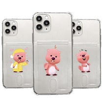 잔망루피 카드슬롯 투명 에어 범퍼 케이스 갤럭시 S21 플러스 울트라