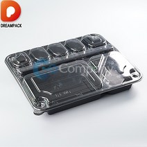 일회용 도시락 9칸 돈가스용기 DW L-3 박스200개세트, DW L-2