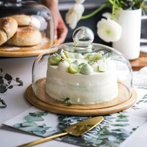 온나 우드 케익 빵 보관 트레이, 대형