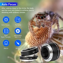 Viltrox DG-C 매크로 확장 튜브 렌즈 어댑터 AF 자동 초점 Canon EOS 2000D 1500D 850D 77D 60D 5D Mark IV, 한개옵션0
