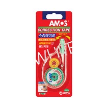 아모스 수정테이프 낱개 5mm X 8m 양손 사용 가능, 단품