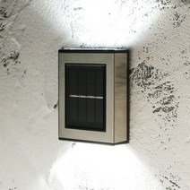 LED 무선외벽등 백색 S 2P 건물 베란다 정원 마당 입구비상등 오토직부등 아파트계단조명등 복도벽부등 무선외부