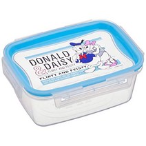 PEARL METAL 디즈니 보존 컨테이너 직사각형 L Donald & Daisy [일본 제작] WD-9058, 1개