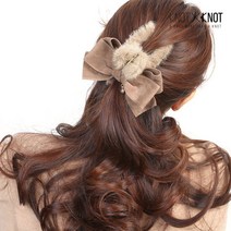 [KNOTXKNOT] 핸드메이드 리본과 퍼 트리밍 집게핀의 만남