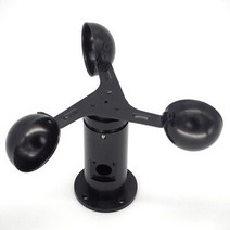 풍량 풍속 계 타워 풍속계 크레인 탐색 농업 기상 악기 알루미늄 합금 하우징 세 컵 유형, 01 Black with base