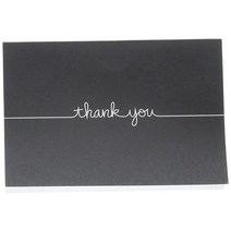 Great Papers! Grace Thank You 노트 카드 및 봉투 12.4cm x 8.6cm(4.9인치 3.4인치)(접었을 때) 블랙 화이트 스크립트 (2015072), Copper Flower Foil