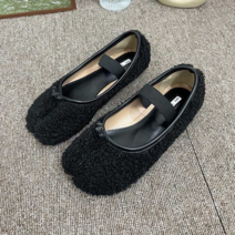 보드미 타비슈즈 여자 말굽 슈즈 캐주얼 데일리 발편한 뽀글이 단화