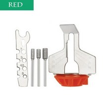 체인톱날 엔진톱날 전기톱 톱날 체인톱 연삭기기 엔진톱 연마기기 미니 샤프닝 도구 전기 그라인더 폴리싱 어태치먼트 세트 톱 체인 툴 드릴 로터리 액세서리, Red