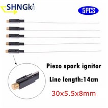 가스히터 난로 파츠 수리 30x5.5x8mm 압전 화재 와이어 구리 캡 점화기 5 개 스프레이 건 라이터 스토브, 한개옵션0