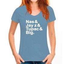 NAS 구축 nas최고의 래퍼 티셔츠 TUPAC 빅 나스 JAY Z 힙합 이름 랩 EPMD 공개 부족, 18 WoMen Haze blue_04 M