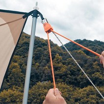 대형 타프설치용 길이조절 스트링 로프라쳇 6mm 5M 캠핑용 차박용, 오렌지