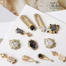 스타더스트 별빛 지르콘 네일파츠 보석네일파츠, 1개, 별빛 지르콘 파츠-13.(댕글) 클리어