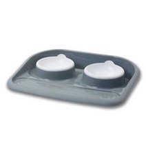 논슬립 강아지 밥그릇 고양이 쌍식기 애견 트레이 (W921FB2)