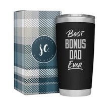 SassyCups Best Bonus Dad Ever 텀블러 스텝다드 보너스 아빠 선물 단열 트래블 커피 머그 아버지 용