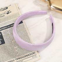 [엔젤슈슈] 새틴 펄 볼륨 헤어밴드 연보라 머리띠