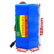 100% 오리지널 10S4P 36V 배터리 20000mAh 팩 XT60 500W-1000W 42V Ebike 전기 자전거 BMS 포함, 한개옵션0, 한개옵션1