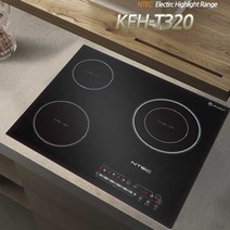 엔텍 쿠센 전기 하이라이트 쿡탑 KEH-T320 3구하이라이트 전력제어 간편설치, 엔텍 전기쿡탑 하이라이트 3구 KEH-T320