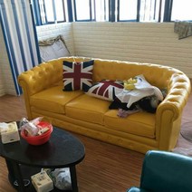 2인용 3인용 가죽 쇼파 김나영 명품 쇼파 쇼미더머니 소파, 딥 레이크 블루 실제 색상은 더 어둡습니다.