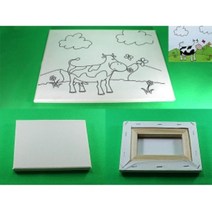 문구랑만들기랑 캔버스천액자 캔버스액자 그리기액자 천액자, 1개, 1호