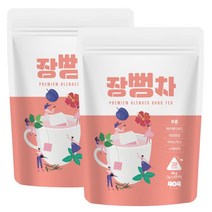장뻥차 20티백 히비스커스 푸룬 캐러웨이 레몬밤 스테비아 디카페인 가벼운 차 티, 2g, 40개입
