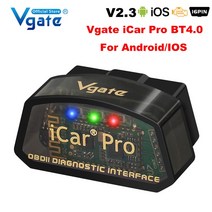 Vgate-iCar Pro elm327 V2.3 OBD 2 차량 진단 스캐너 WIFI 블루투스 호환 4.0 자동 스캔 도구 ODB2 PK ELM, 02 BT4.0