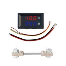 전압계 디지털 전류계 0-100V 10A 션트 LED 자동차 오토바이 전압 전력계 볼트 검출기 테스터 모니터, 03 100A